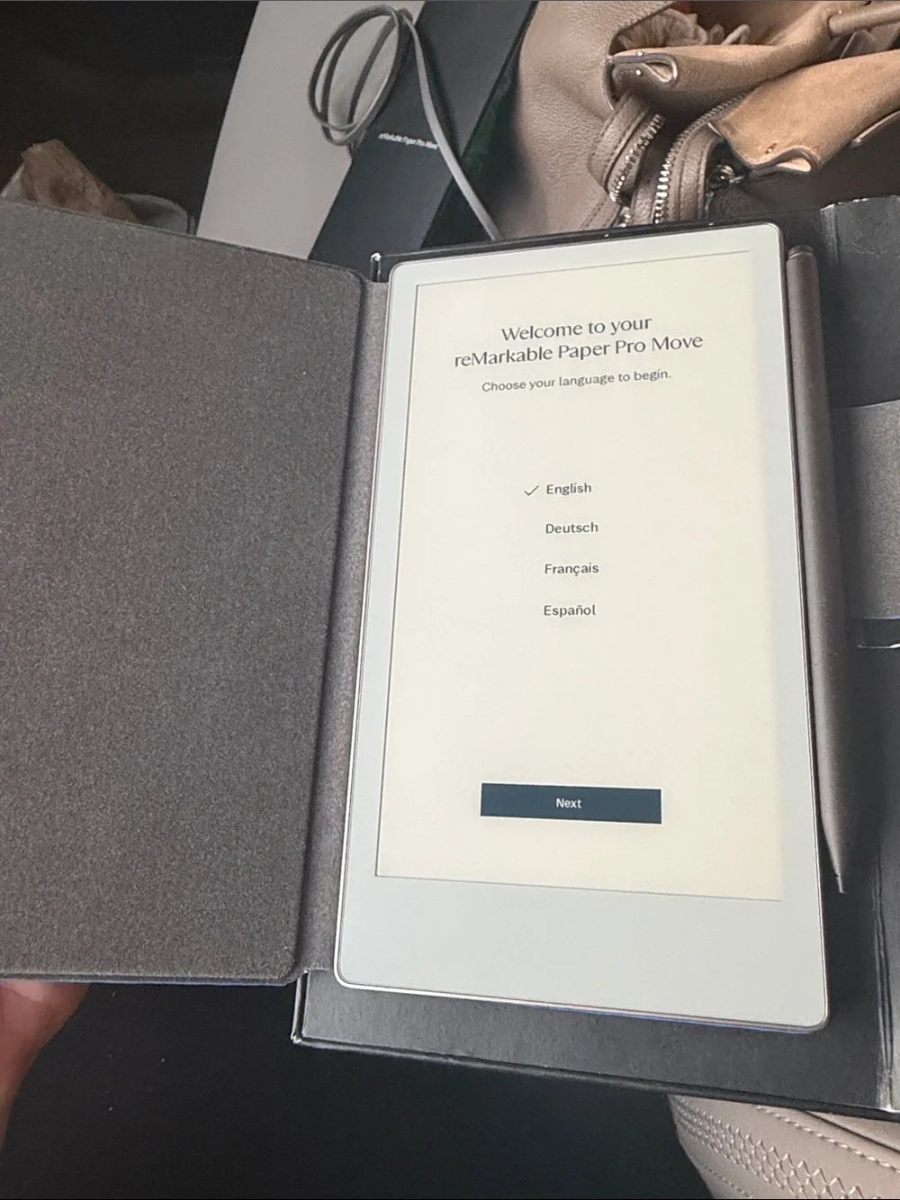 Remarkable Paper Pro Move/ case  bundle  Tablet in with a blue original case